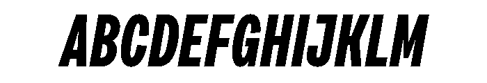 Draft Compressed Extra Bold Italic Font UPPERCASE