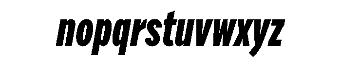 Draft Compressed Extra Bold Italic Font LOWERCASE