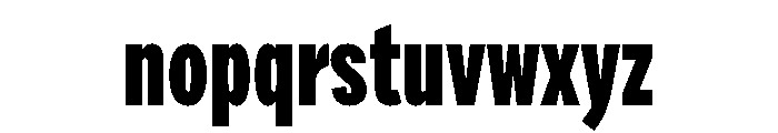 Draft Compressed Extra Bold Font LOWERCASE