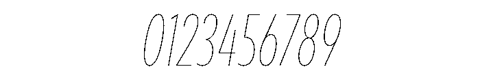 Draft Compressed Hairline Italic Font OTHER CHARS