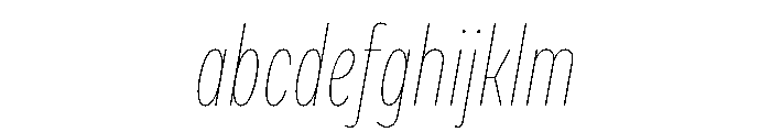 Draft Compressed Hairline Italic FONT