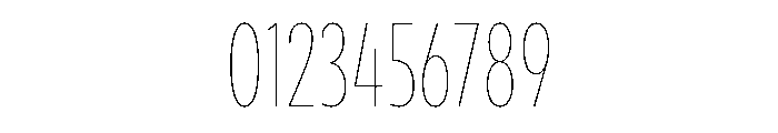 Draft Compressed Hairline Font OTHER CHARS