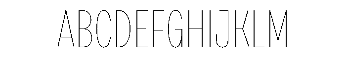 Draft Compressed Hairline Font UPPERCASE