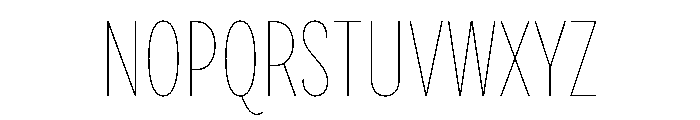 Draft Compressed Hairline Font UPPERCASE