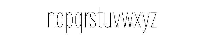 Draft Compressed Hairline Font LOWERCASE