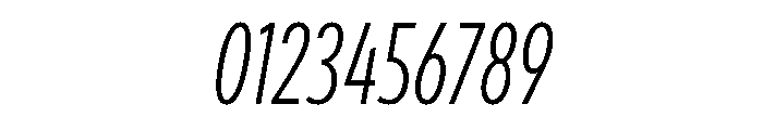 Draft Compressed Light Italic Font OTHER CHARS