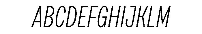 Draft Compressed Light Italic Font UPPERCASE