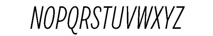 Draft Compressed Light Italic Font UPPERCASE