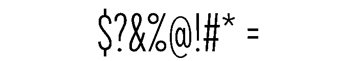 Draft Compressed Light Font OTHER CHARS