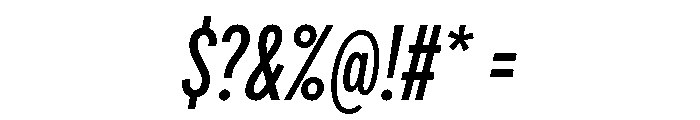 Draft Compressed Medium Italic Font OTHER CHARS