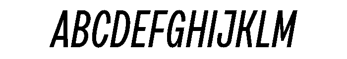 Draft Compressed Medium Italic Font UPPERCASE