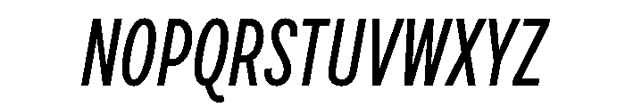 Draft Compressed Medium Italic Font UPPERCASE