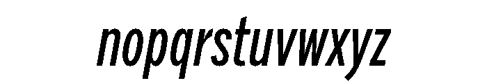 Draft Compressed Medium Italic Font LOWERCASE