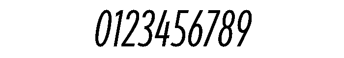 Draft Compressed Regular Italic Font OTHER CHARS