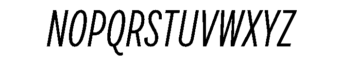 Draft Compressed Regular Italic Font UPPERCASE
