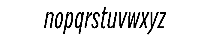 Draft Compressed Regular Italic Font LOWERCASE