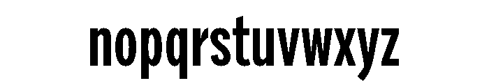 Draft Compressed Semi Bold Font LOWERCASE