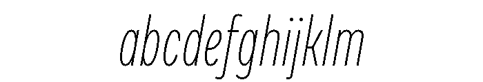 Draft Compressed Thin Italic FONT
