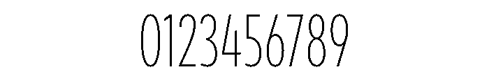 Draft Compressed Thin Font OTHER CHARS