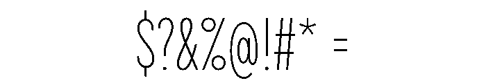 Draft Compressed Thin Font OTHER CHARS