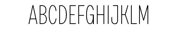 Draft Compressed Thin Font UPPERCASE
