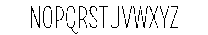 Draft Compressed Thin Font UPPERCASE