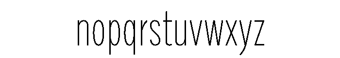 Draft Compressed Thin Font LOWERCASE