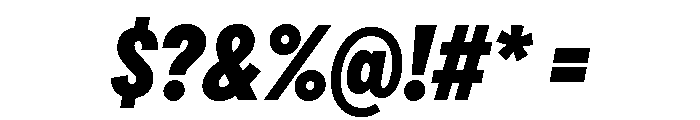 Draft Condensed Black Italic Font OTHER CHARS