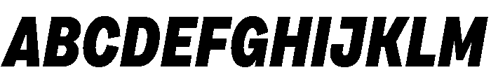 Draft Condensed Black Italic Font UPPERCASE