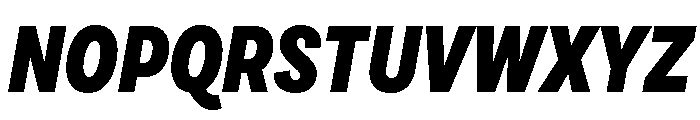 Draft Condensed Black Italic Font UPPERCASE