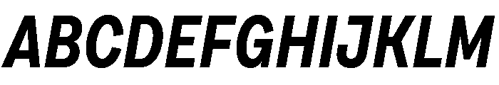Draft Condensed Bold Italic Font UPPERCASE