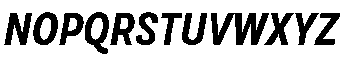 Draft Condensed Bold Italic Font UPPERCASE