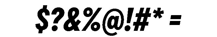 Draft Condensed Extra Bold Italic Font OTHER CHARS