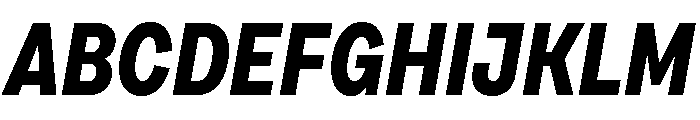 Draft Condensed Extra Bold Italic Font UPPERCASE