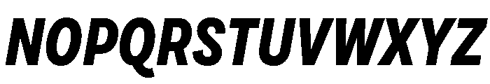 Draft Condensed Extra Bold Italic Font UPPERCASE