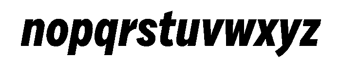 Draft Condensed Extra Bold Italic Font LOWERCASE
