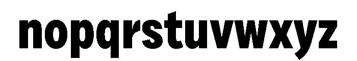 Draft Condensed Extra Bold Font LOWERCASE