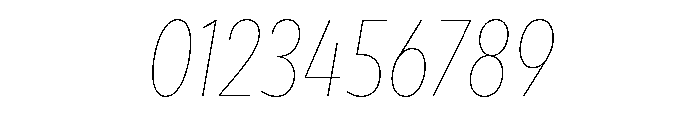 Draft Condensed Hairline Italic Font OTHER CHARS
