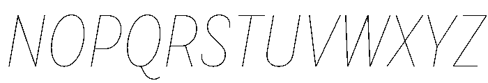 Draft Condensed Hairline Italic Font UPPERCASE
