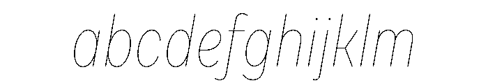Draft Condensed Hairline Italic FONT