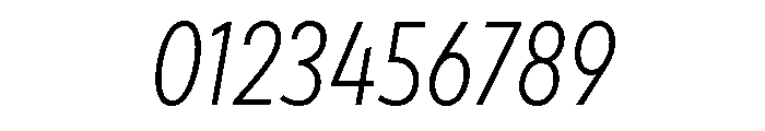 Draft Condensed Light Italic Font OTHER CHARS