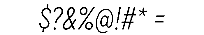 Draft Condensed Light Italic Font OTHER CHARS