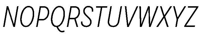 Draft Condensed Light Italic Font UPPERCASE