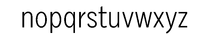 Draft Condensed Light Font LOWERCASE