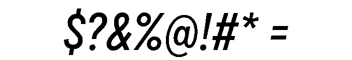Draft Condensed Medium Italic Font OTHER CHARS
