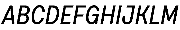 Draft Condensed Medium Italic Font UPPERCASE
