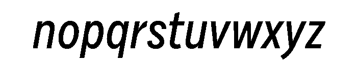 Draft Condensed Medium Italic Font LOWERCASE