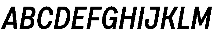 Draft Condensed Semi Bold Italic Font UPPERCASE