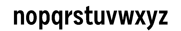 Draft Condensed Semi Bold Font LOWERCASE