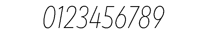 Draft Condensed Thin Italic Font OTHER CHARS